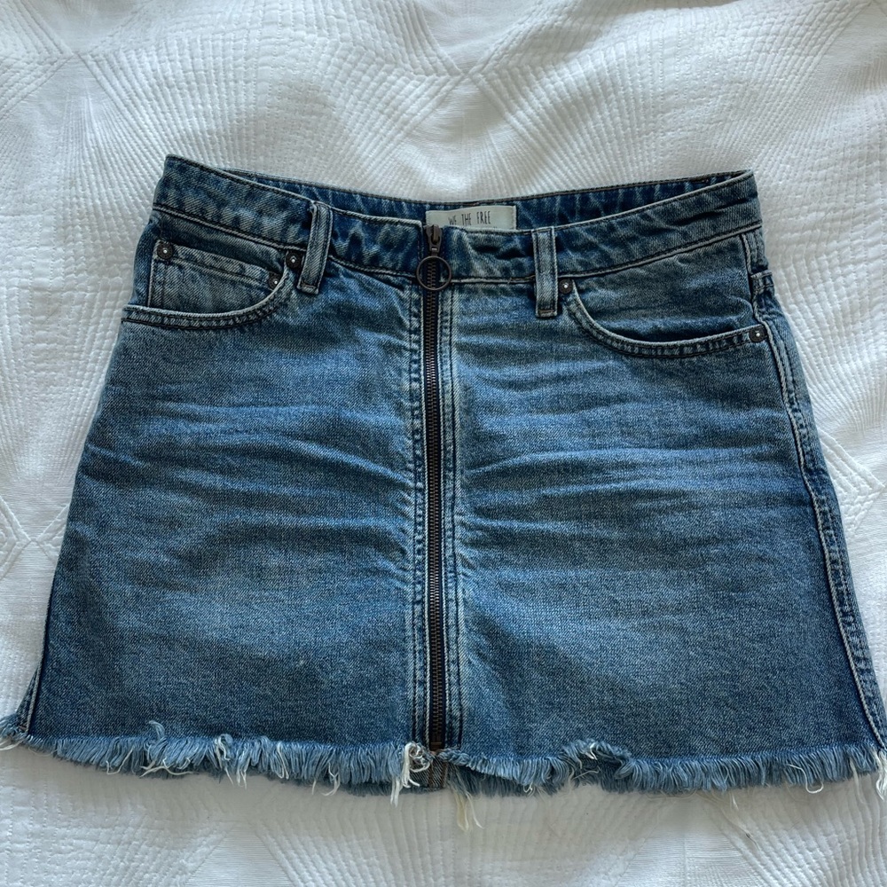 Free people denim skirt